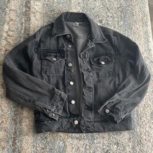 Black Faded Denim Jacket
